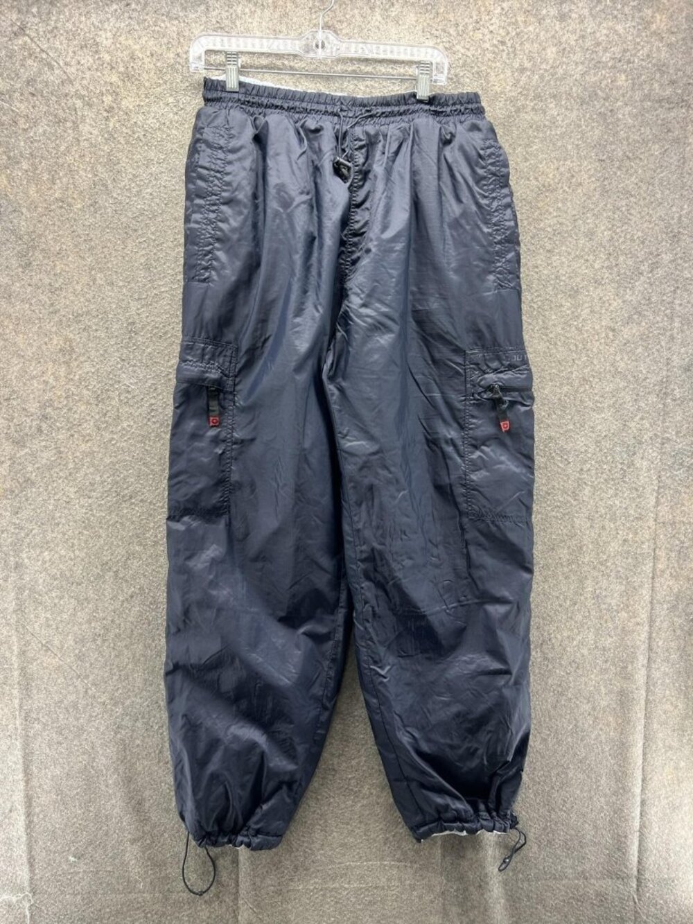 Southpole Snow Pants Men Large Black Insulated Fleece Lined Cargo Ski Snowboard